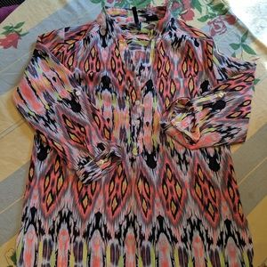 Live 4 Truth Boho Sheer Aztec Tribal Print Tunic